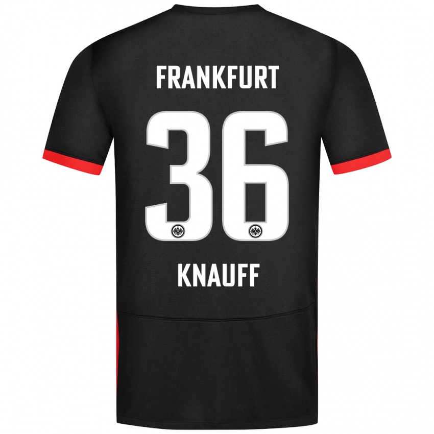 Niño Camiseta Ansgar Knauff #36 Negro 2ª Equipación 2024/25 La Camisa Perú