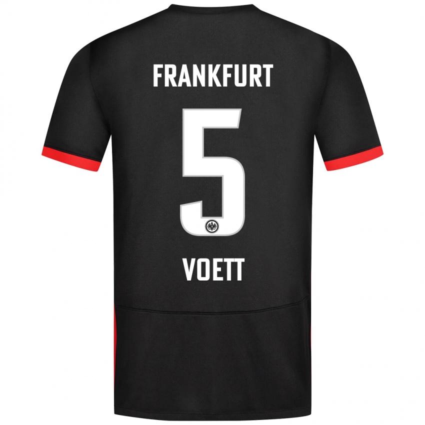 Niño Camiseta Johannes Voett #5 Negro 2ª Equipación 2024/25 La Camisa Perú