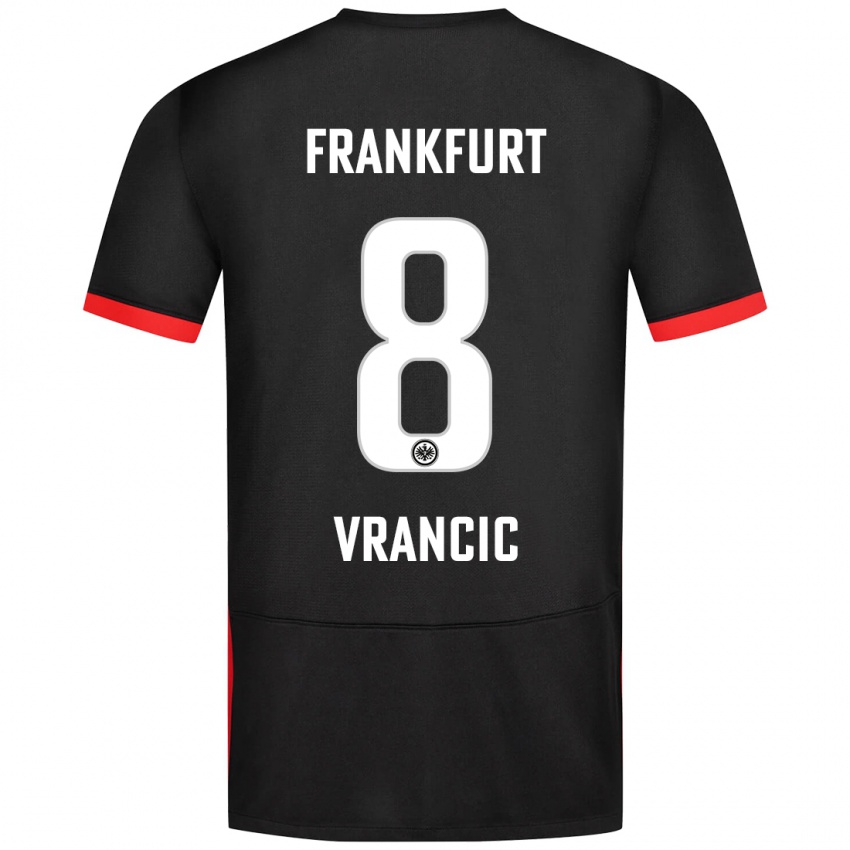 Niño Camiseta Mario Vrancic #8 Negro 2ª Equipación 2024/25 La Camisa Perú