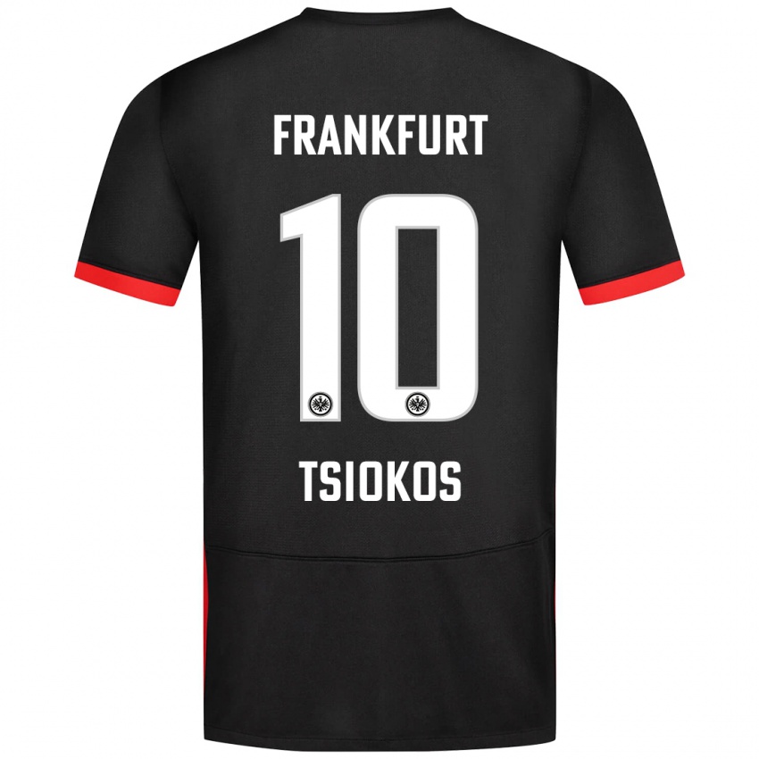 Niño Camiseta Leonidas Ilias Tsiokos #10 Negro 2ª Equipación 2024/25 La Camisa Perú