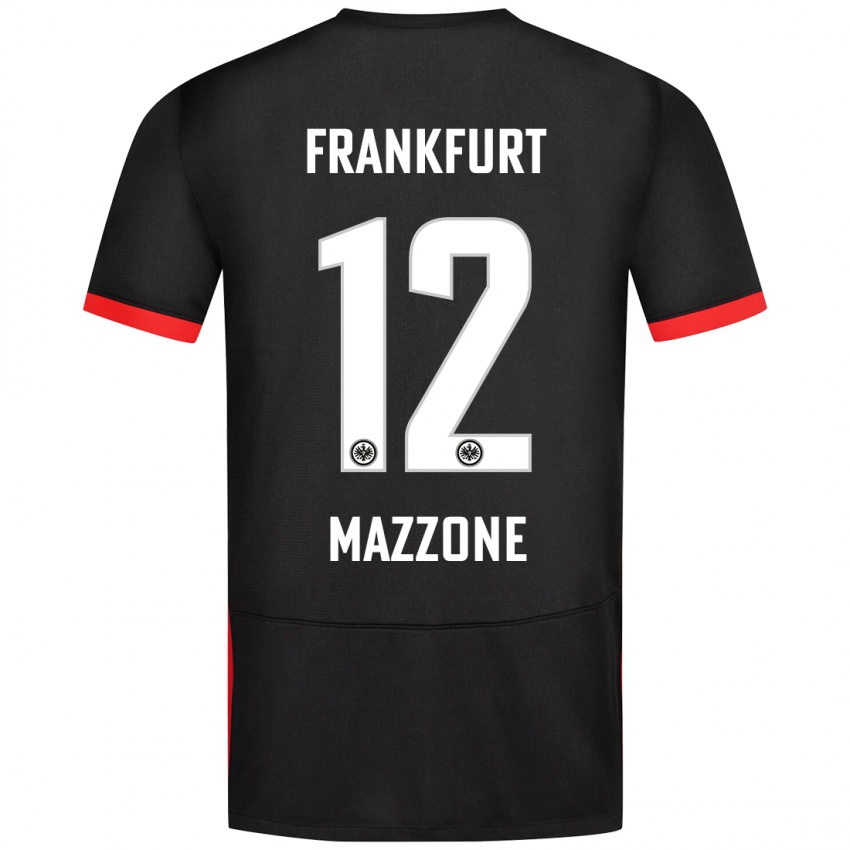 Niño Camiseta Matteo Mazzone #12 Negro 2ª Equipación 2024/25 La Camisa Perú