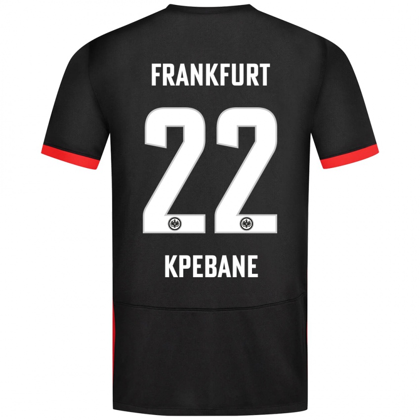 Niño Camiseta Tamiou Kpebane #22 Negro 2ª Equipación 2024/25 La Camisa Perú