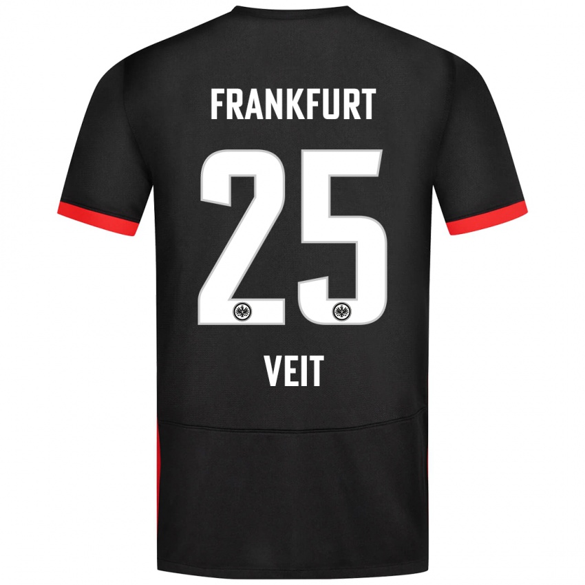 Niño Camiseta Jella Veit #25 Negro 2ª Equipación 2024/25 La Camisa Perú