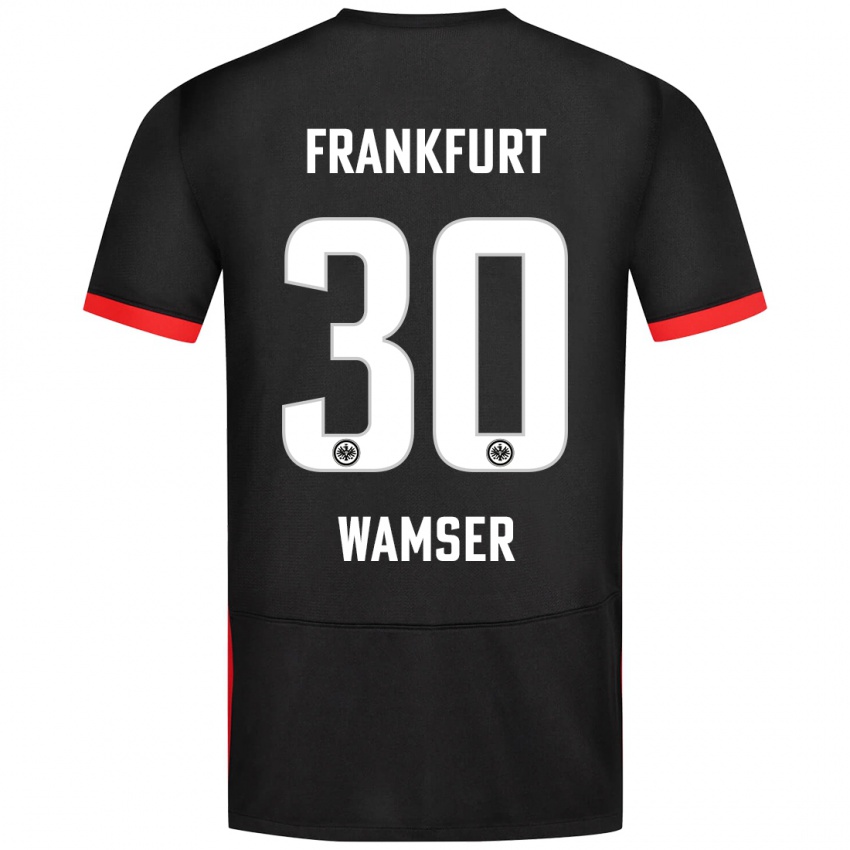 Niño Camiseta Carlotta Wamser #30 Negro 2ª Equipación 2024/25 La Camisa Perú