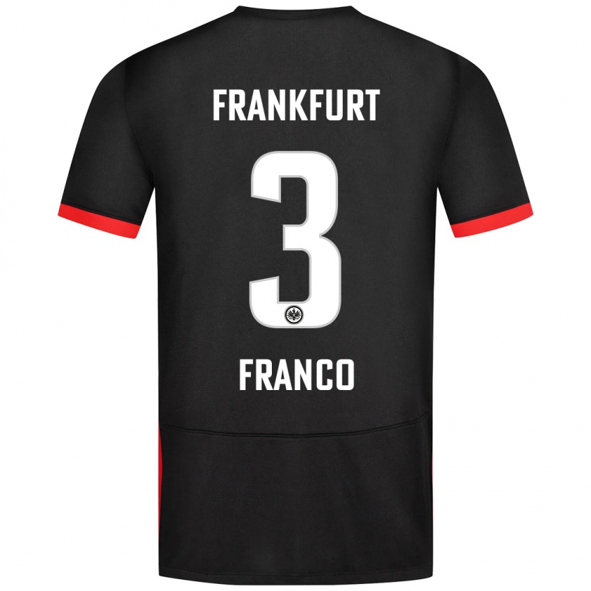 Niño Camiseta Giuseppe Franco #3 Negro 2ª Equipación 2024/25 La Camisa Perú