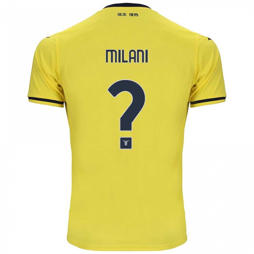 Niño Camiseta Alessandro Milani #0 Amarillo 2ª Equipación 2024/25 La Camisa Perú