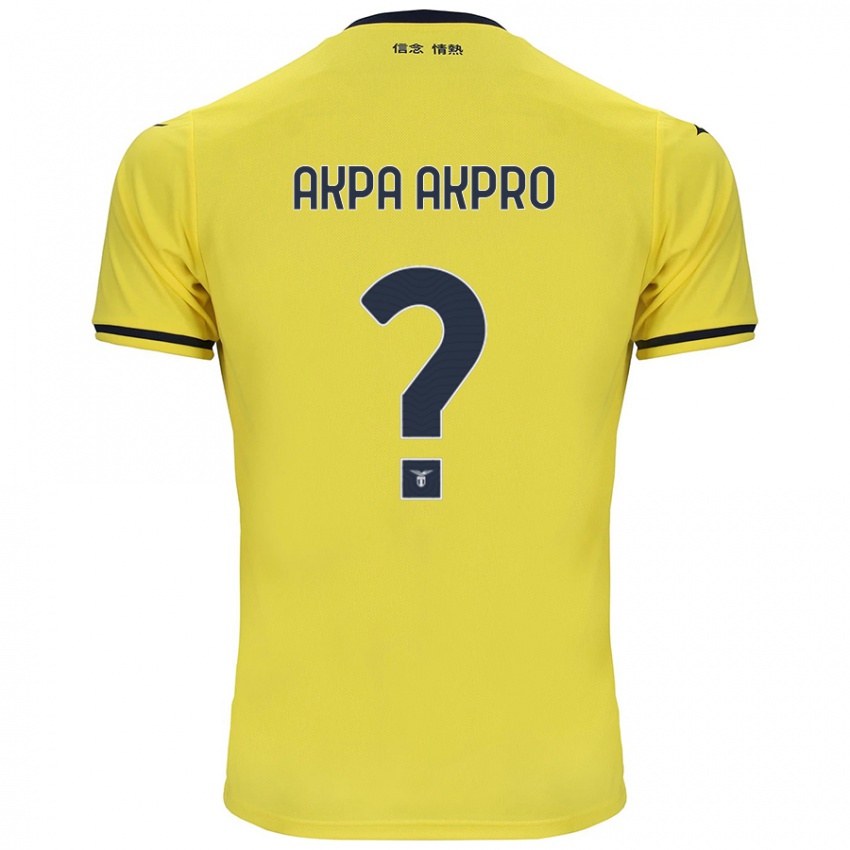 Niño Camiseta Jean-Daniel Akpa Akpro #0 Amarillo 2ª Equipación 2024/25 La Camisa Perú