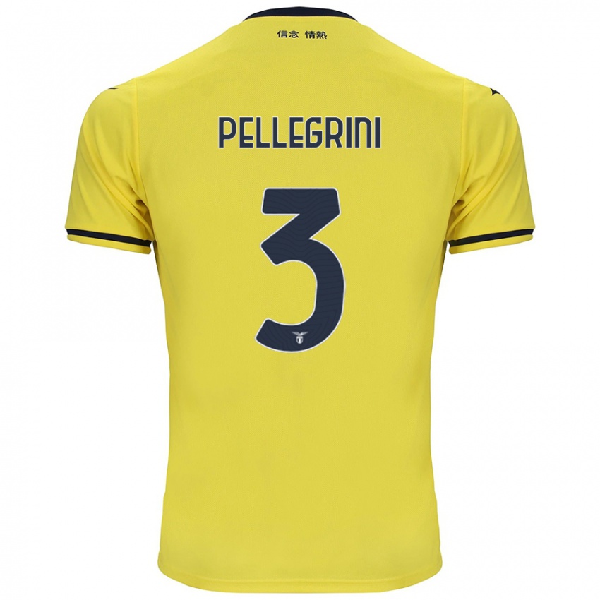 Niño Camiseta Luca Pellegrini #3 Amarillo 2ª Equipación 2024/25 La Camisa Perú