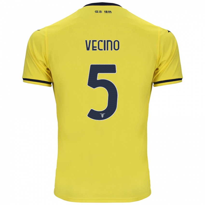 Niño Camiseta Matías Vecino #5 Amarillo 2ª Equipación 2024/25 La Camisa Perú