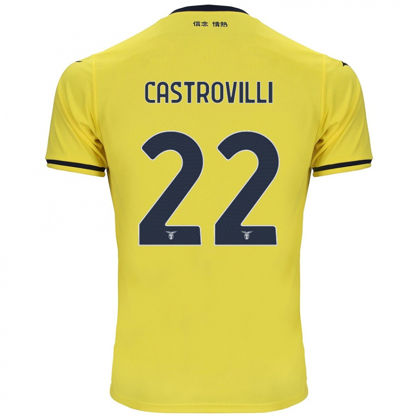 Niño Camiseta Gaetano Castrovilli #22 Amarillo 2ª Equipación 2024/25 La Camisa Perú