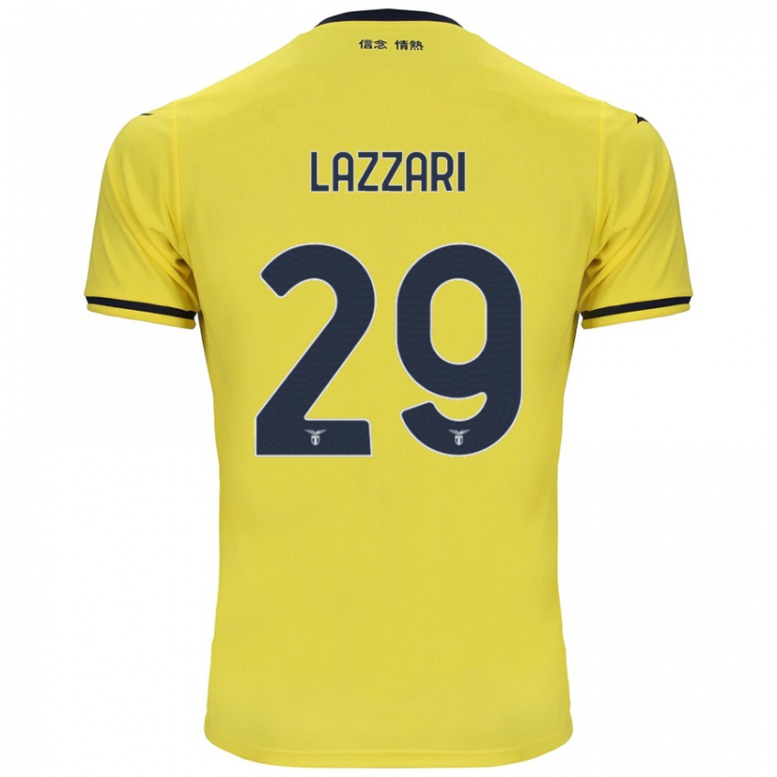 Niño Camiseta Manuel Lazzari #29 Amarillo 2ª Equipación 2024/25 La Camisa Perú