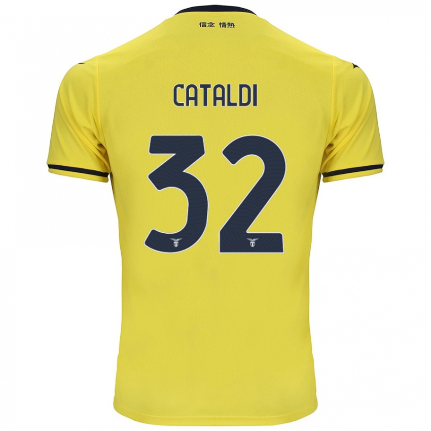 Niño Camiseta Danilo Cataldi #32 Amarillo 2ª Equipación 2024/25 La Camisa Perú