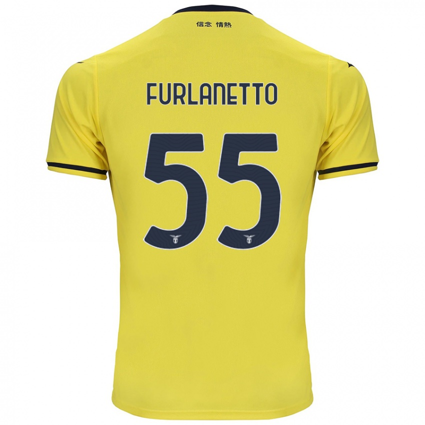 Niño Camiseta Alessio Furlanetto #55 Amarillo 2ª Equipación 2024/25 La Camisa Perú