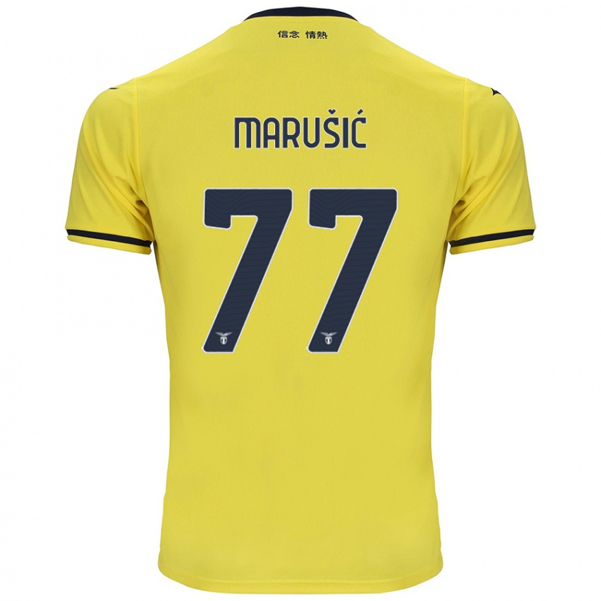 Niño Camiseta Adam Marusic #77 Amarillo 2ª Equipación 2024/25 La Camisa Perú