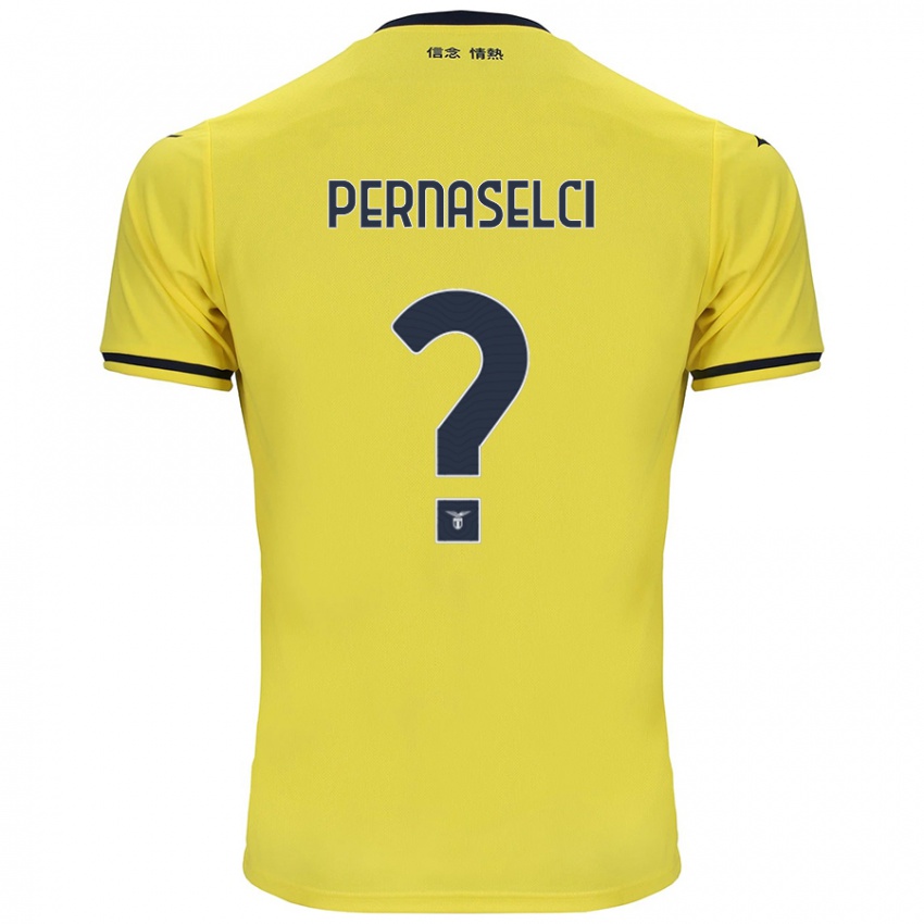 Niño Camiseta Leonardo Pernaselci #0 Amarillo 2ª Equipación 2024/25 La Camisa Perú