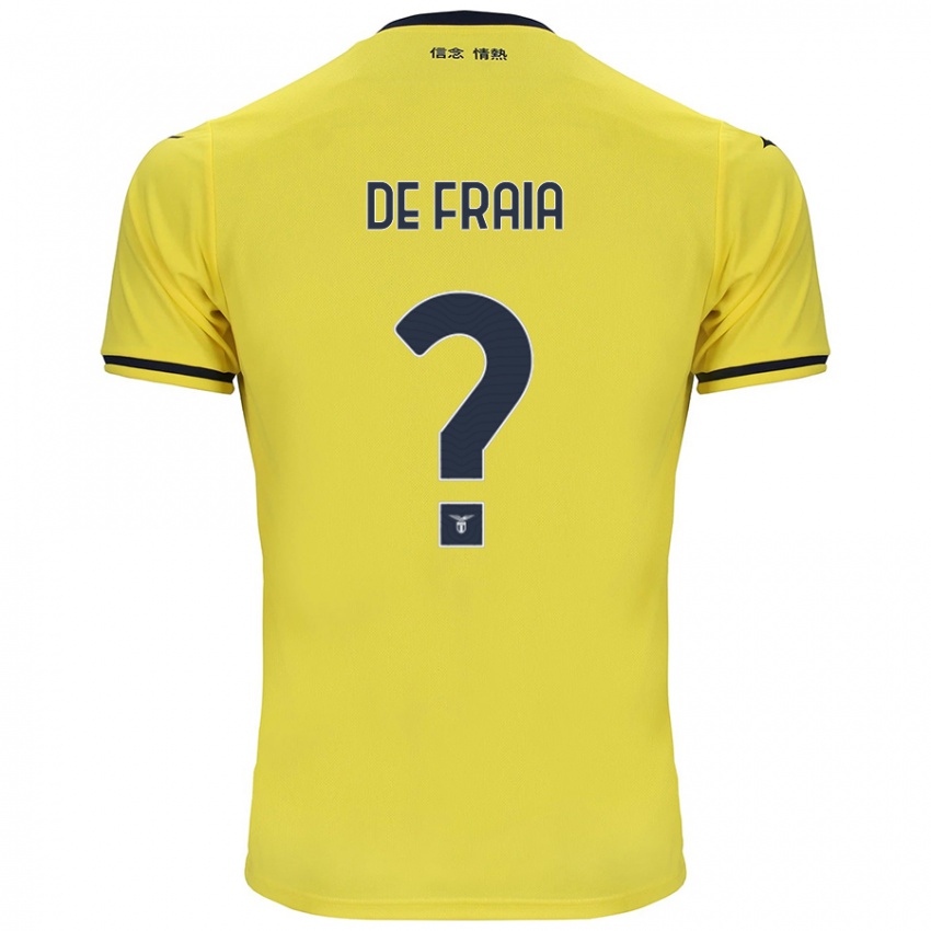 Niño Camiseta Davide De Fraia #0 Amarillo 2ª Equipación 2024/25 La Camisa Perú