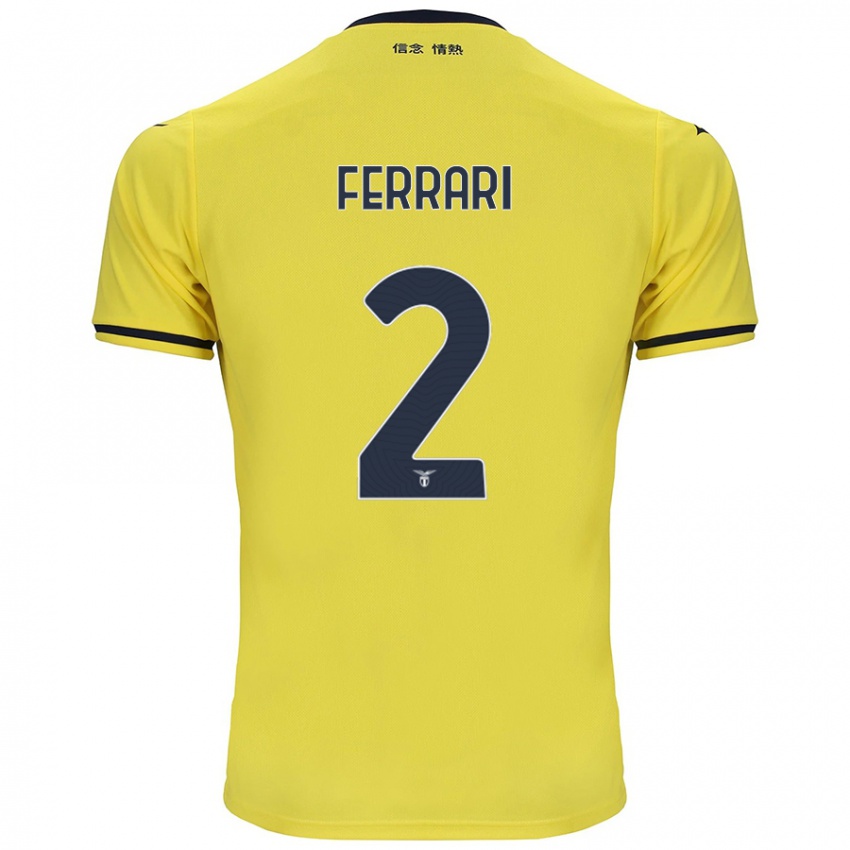 Niño Camiseta Lorenzo Ferrari #2 Amarillo 2ª Equipación 2024/25 La Camisa Perú