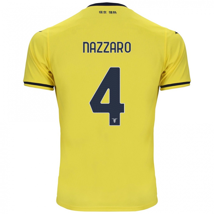 Niño Camiseta Marco Nazzaro #4 Amarillo 2ª Equipación 2024/25 La Camisa Perú