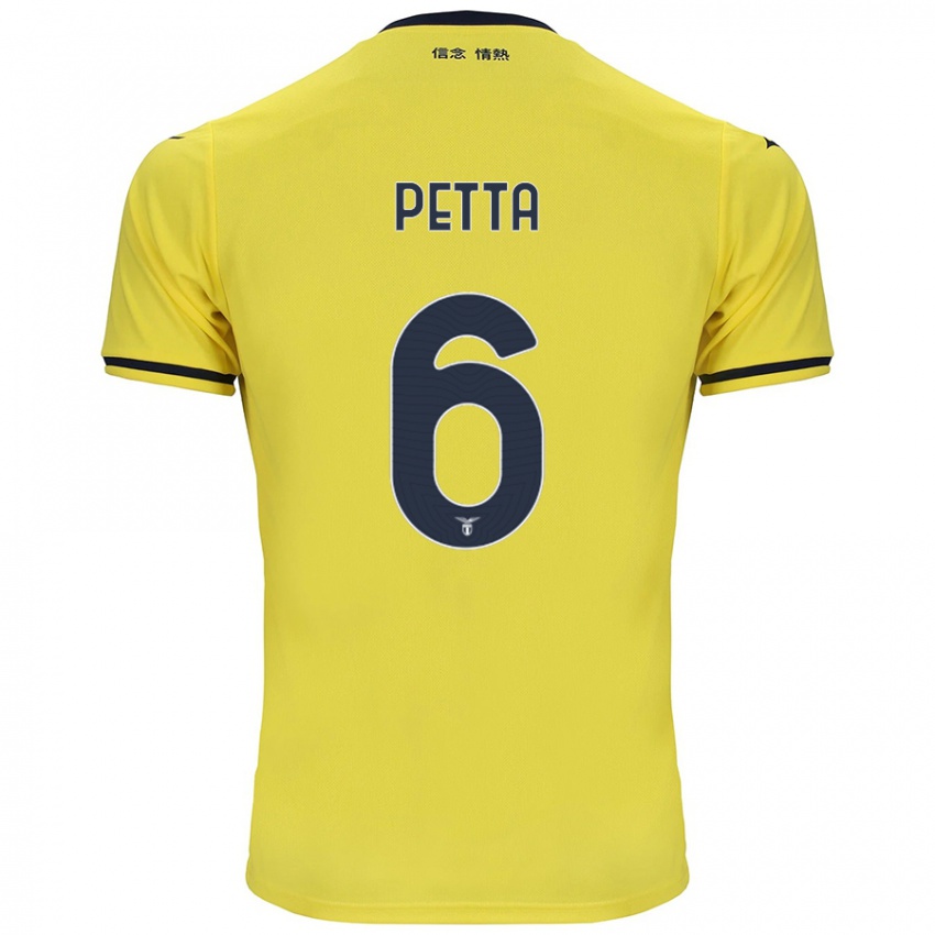 Niño Camiseta Andrea Petta #6 Amarillo 2ª Equipación 2024/25 La Camisa Perú