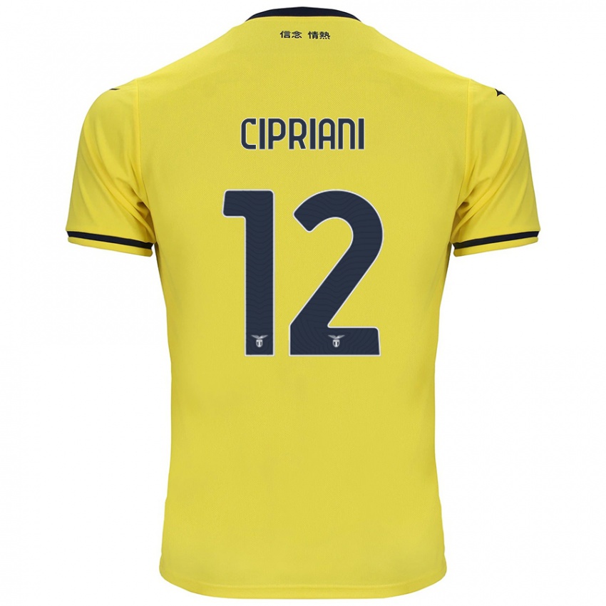 Niño Camiseta Alessio Cipriani #12 Amarillo 2ª Equipación 2024/25 La Camisa Perú