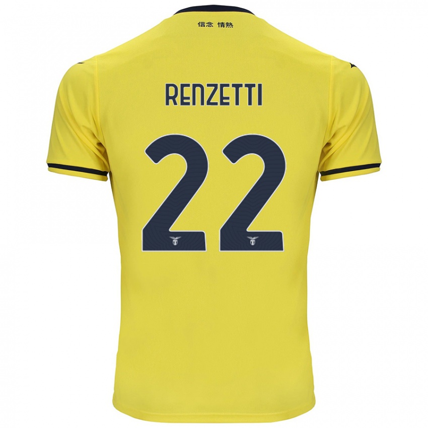 Niño Camiseta Davide Renzetti #22 Amarillo 2ª Equipación 2024/25 La Camisa Perú