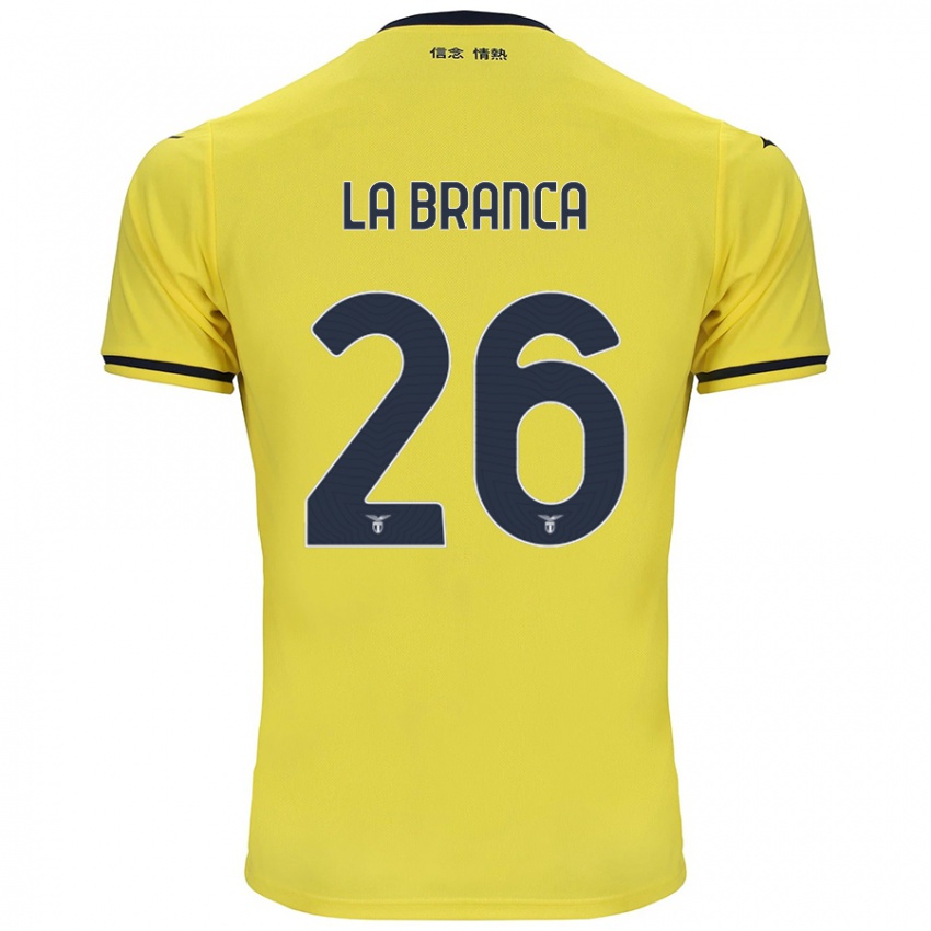 Niño Camiseta Ruggero La Branca #26 Amarillo 2ª Equipación 2024/25 La Camisa Perú