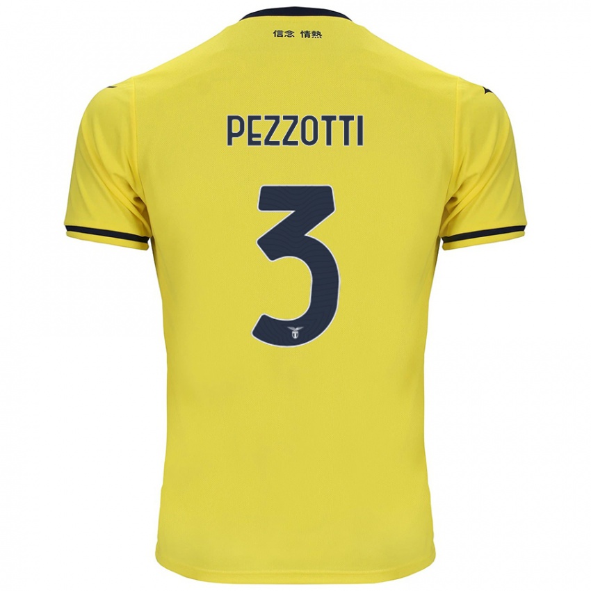 Niño Camiseta Arianna Pezzotti #3 Amarillo 2ª Equipación 2024/25 La Camisa Perú