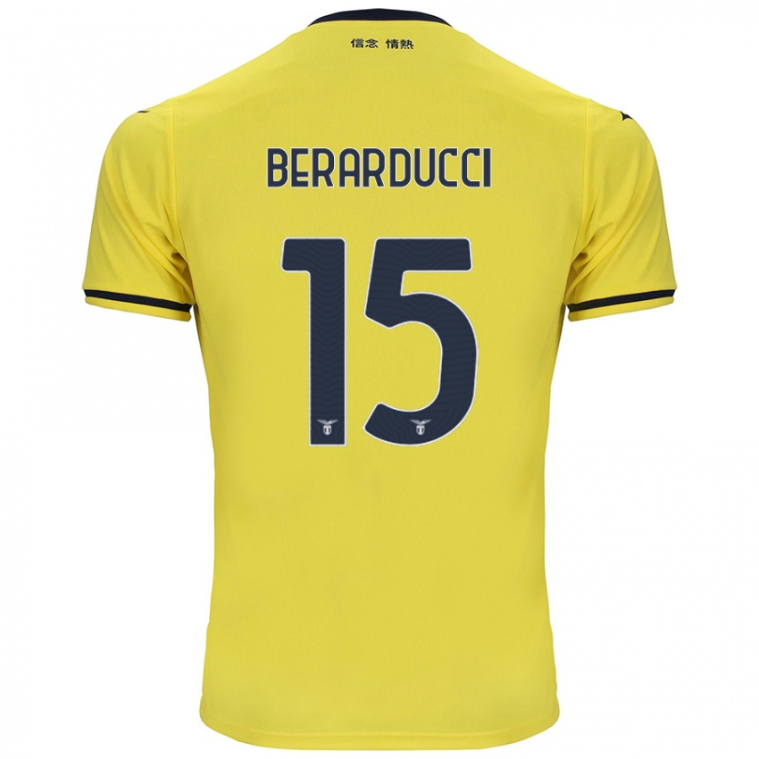 Niño Camiseta Martina Berarducci #15 Amarillo 2ª Equipación 2024/25 La Camisa Perú