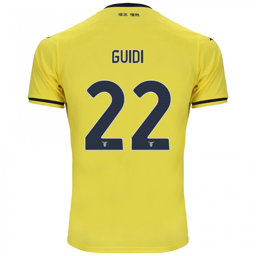 Niño Camiseta Emma Guidi #22 Amarillo 2ª Equipación 2024/25 La Camisa Perú