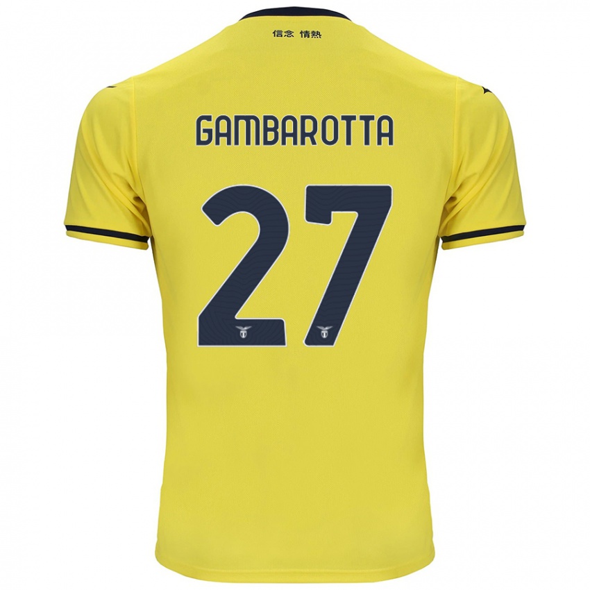 Niño Camiseta Margot Gambarotta #27 Amarillo 2ª Equipación 2024/25 La Camisa Perú