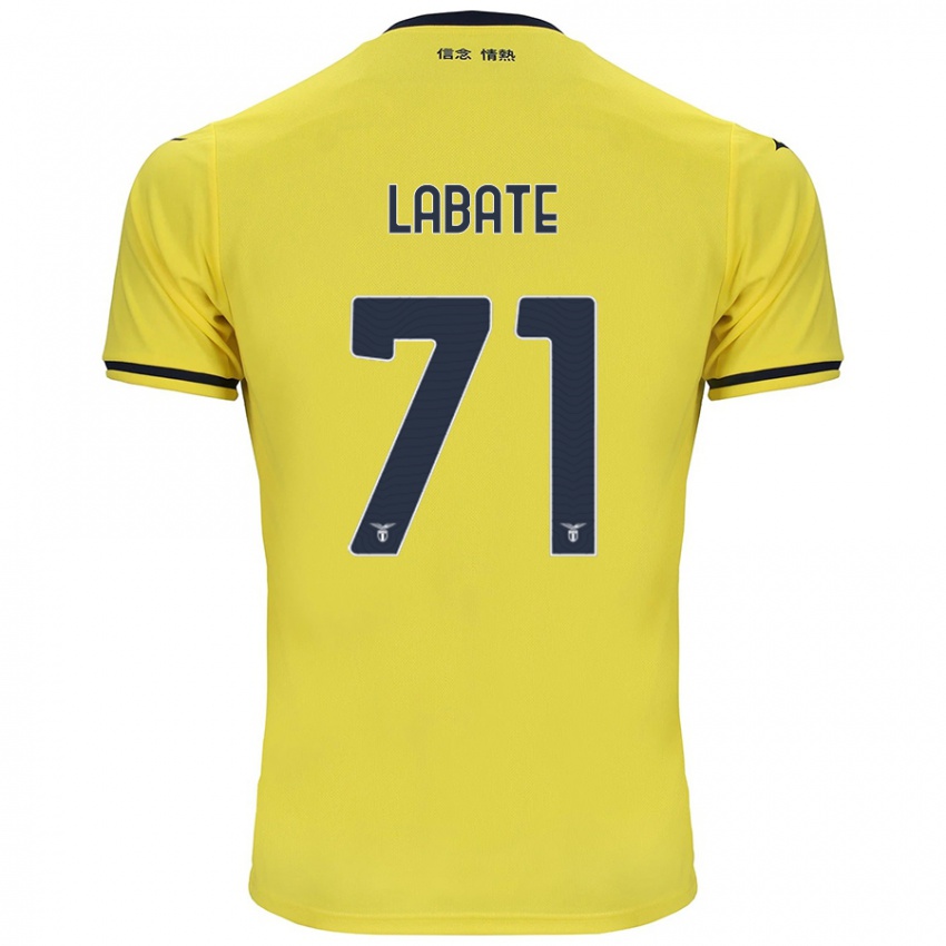 Niño Camiseta Camilla Labate #71 Amarillo 2ª Equipación 2024/25 La Camisa Perú