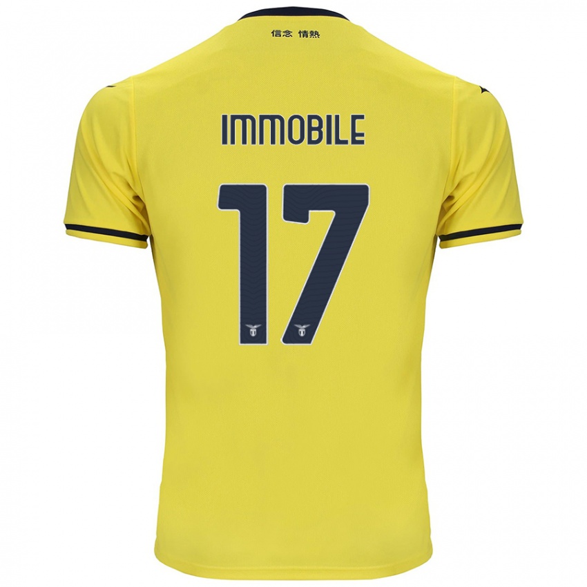 Niño Camiseta Ciro Immobile #17 Amarillo 2ª Equipación 2024/25 La Camisa Perú