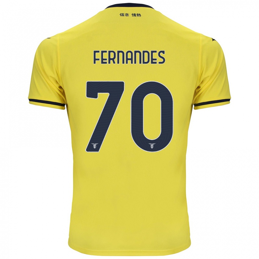 Niño Camiseta Saná Fernandes #70 Amarillo 2ª Equipación 2024/25 La Camisa Perú