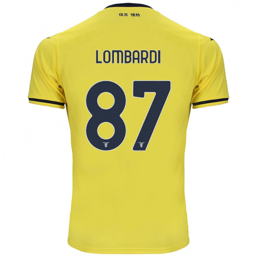 Niño Camiseta Cristiano Lombardi #87 Amarillo 2ª Equipación 2024/25 La Camisa Perú