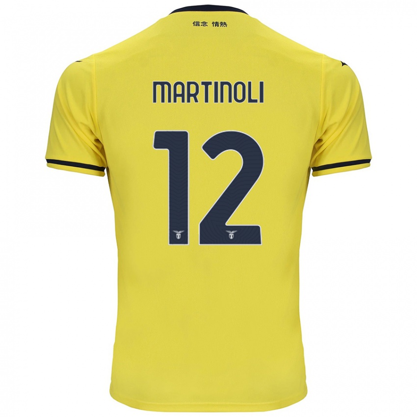 Niño Camiseta Elettra Martinoli #12 Amarillo 2ª Equipación 2024/25 La Camisa Perú