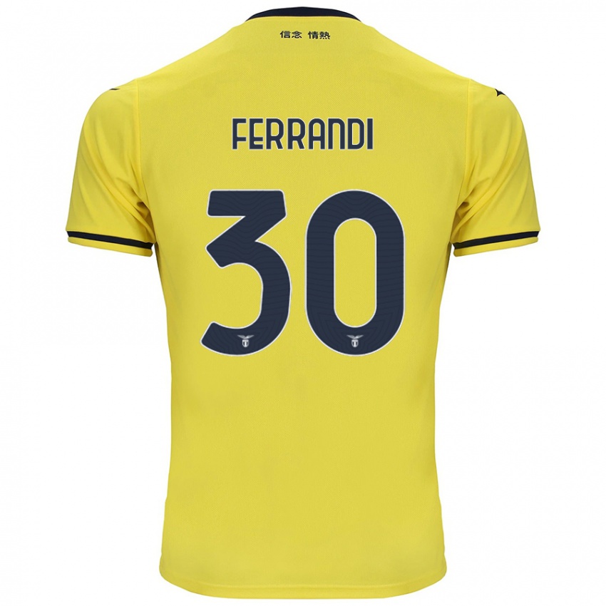 Niño Camiseta Giulia Ferrandi #30 Amarillo 2ª Equipación 2024/25 La Camisa Perú