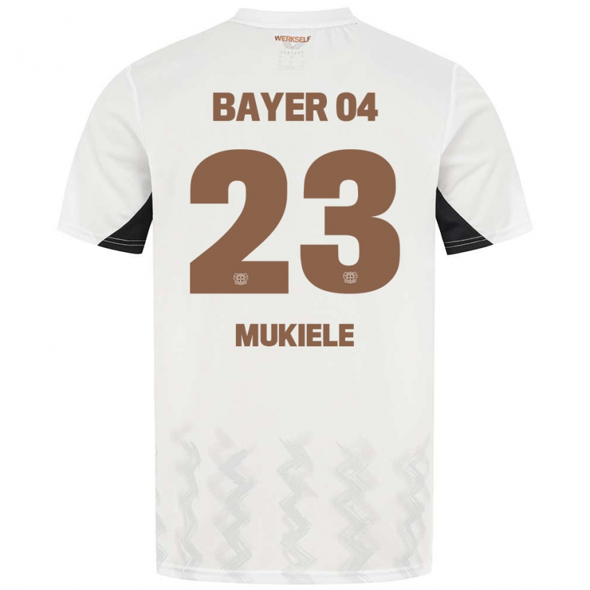 Hombre Camiseta Nordi Mukiele #23 Blanco Azul Rojo 2ª Equipación 2024/25 La Camisa Perú