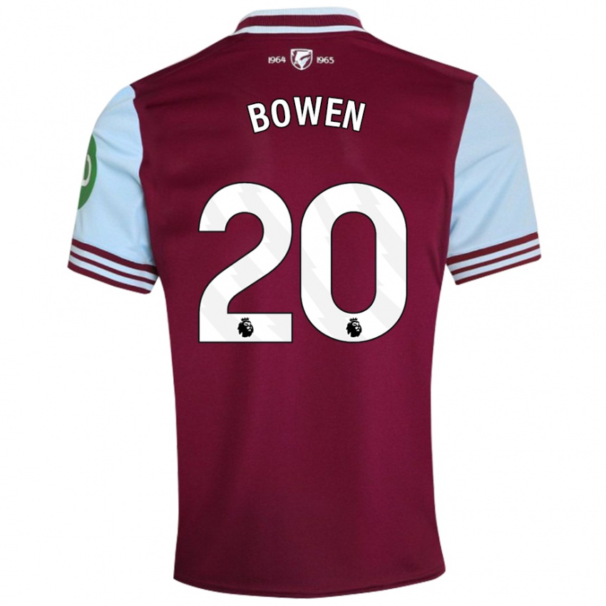 Hombre Camiseta Jarrod Bowen #20 Rojo Oscuro 1ª Equipación 2024/25 La Camisa Perú