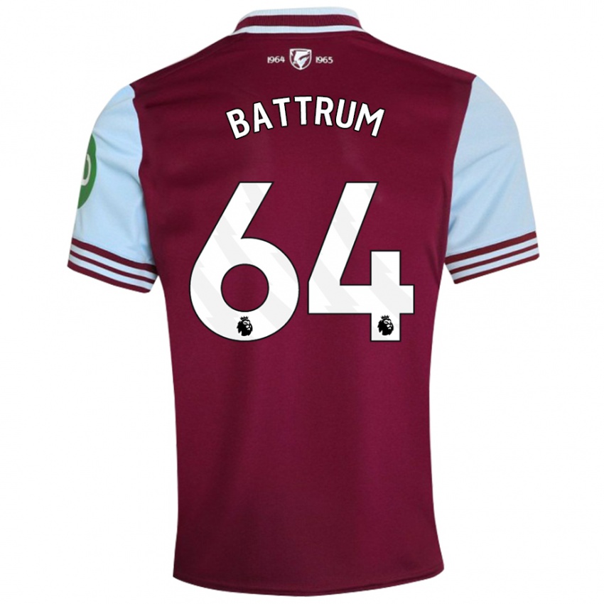 Hombre Camiseta Ryan Battrum #64 Rojo Oscuro 1ª Equipación 2024/25 La Camisa Perú