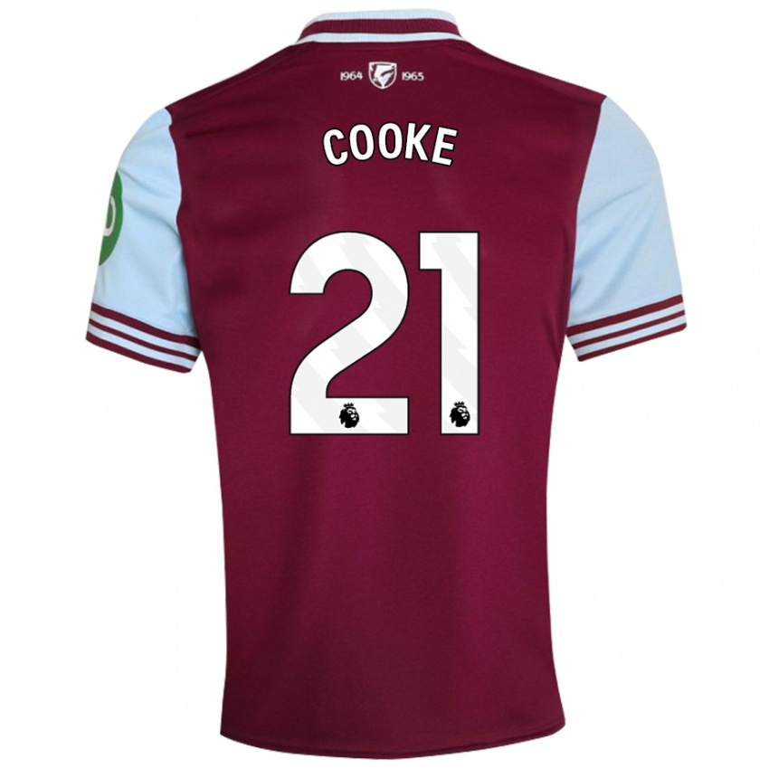 Hombre Camiseta Shannon Cooke #21 Rojo Oscuro 1ª Equipación 2024/25 La Camisa Perú