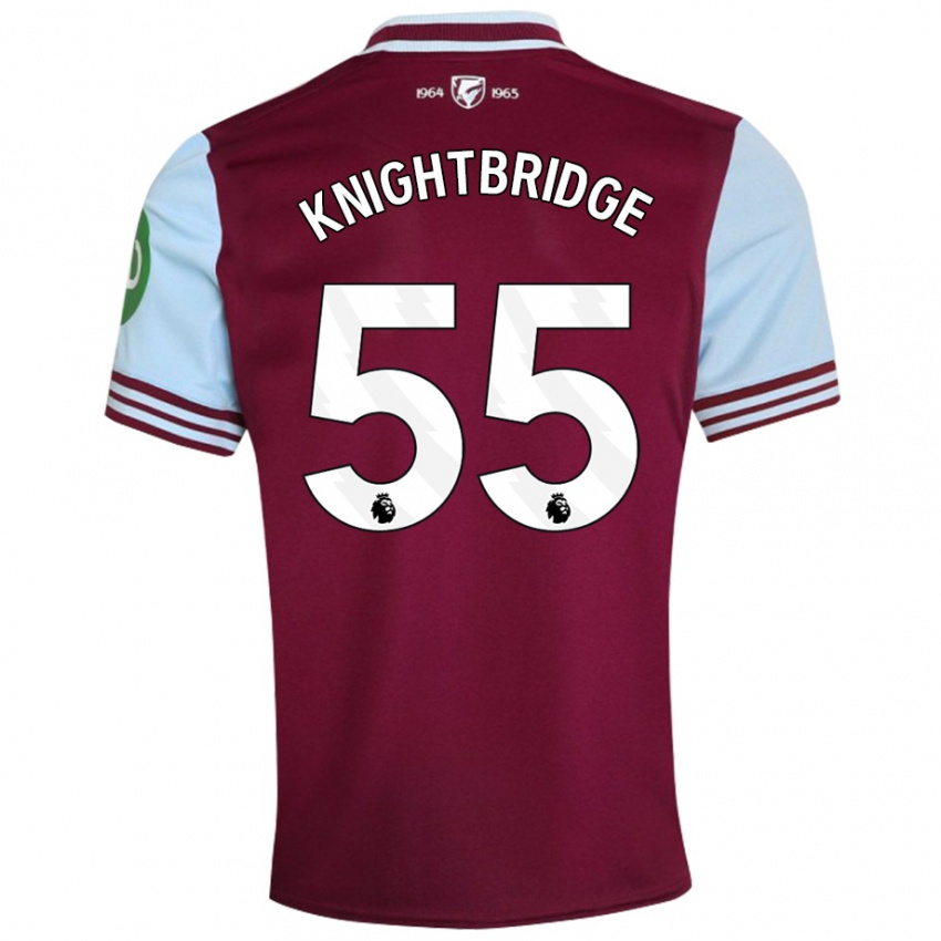 Hombre Camiseta Jacob Knightbridge #55 Rojo Oscuro 1ª Equipación 2024/25 La Camisa Perú