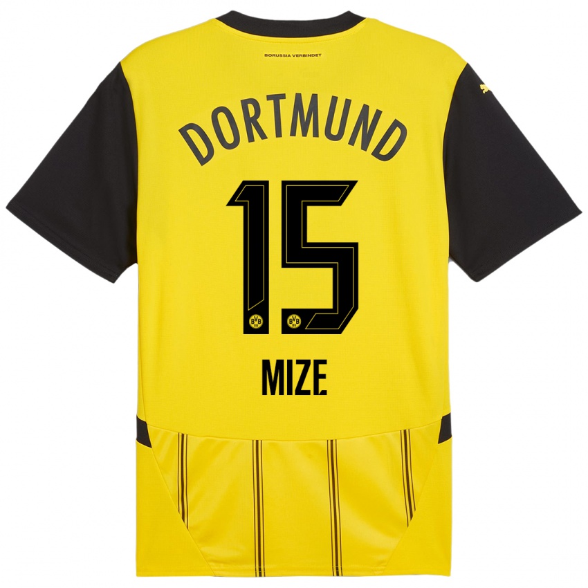 Hombre Camiseta Jack Mize #15 Amarillo Negro 1ª Equipación 2024/25 La Camisa Perú