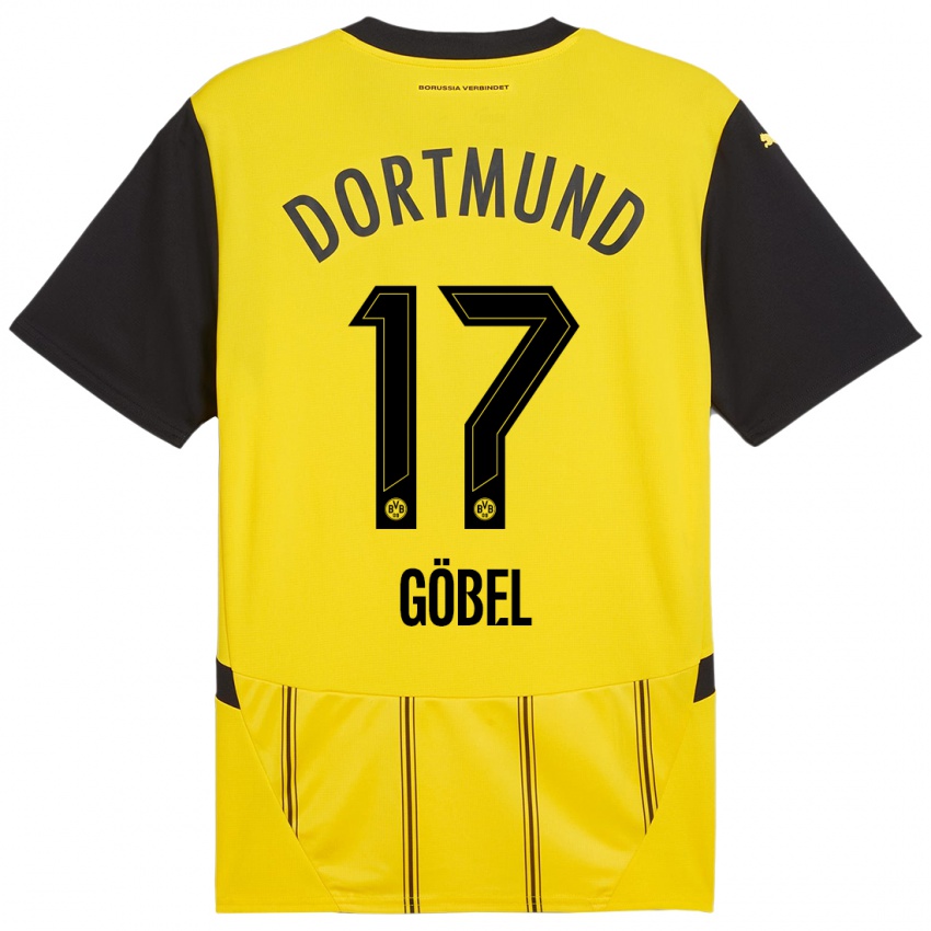 Hombre Camiseta Patrick Göbel #17 Amarillo Negro 1ª Equipación 2024/25 La Camisa Perú