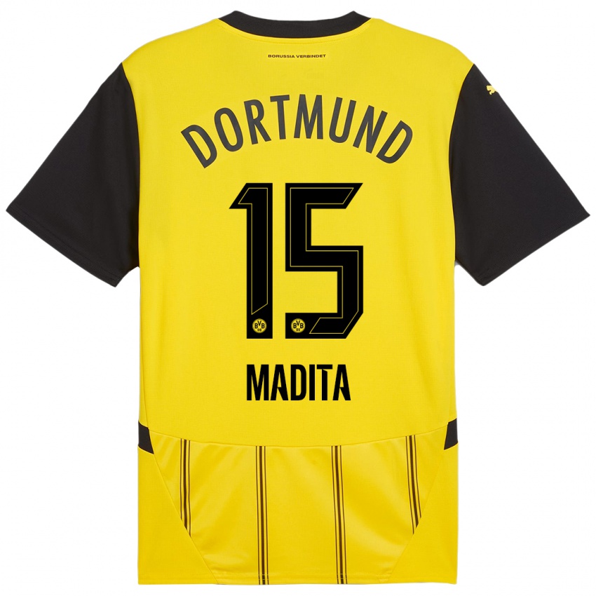 Hombre Camiseta Kohorst Madita #15 Amarillo Negro 1ª Equipación 2024/25 La Camisa Perú