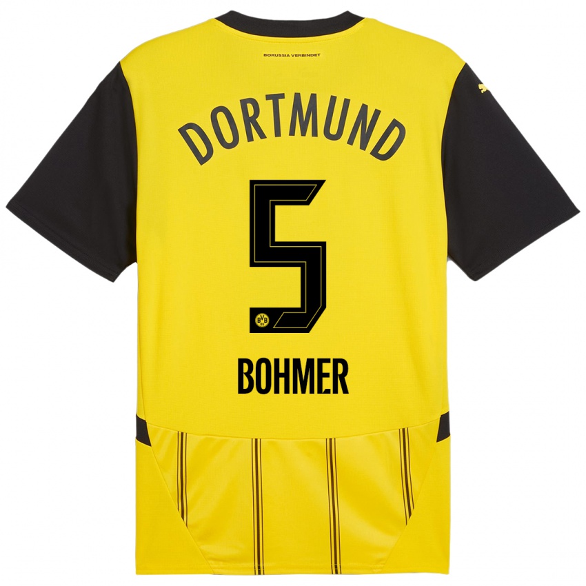 Hombre Camiseta Tim Bohmer #5 Amarillo Negro 1ª Equipación 2024/25 La Camisa Perú