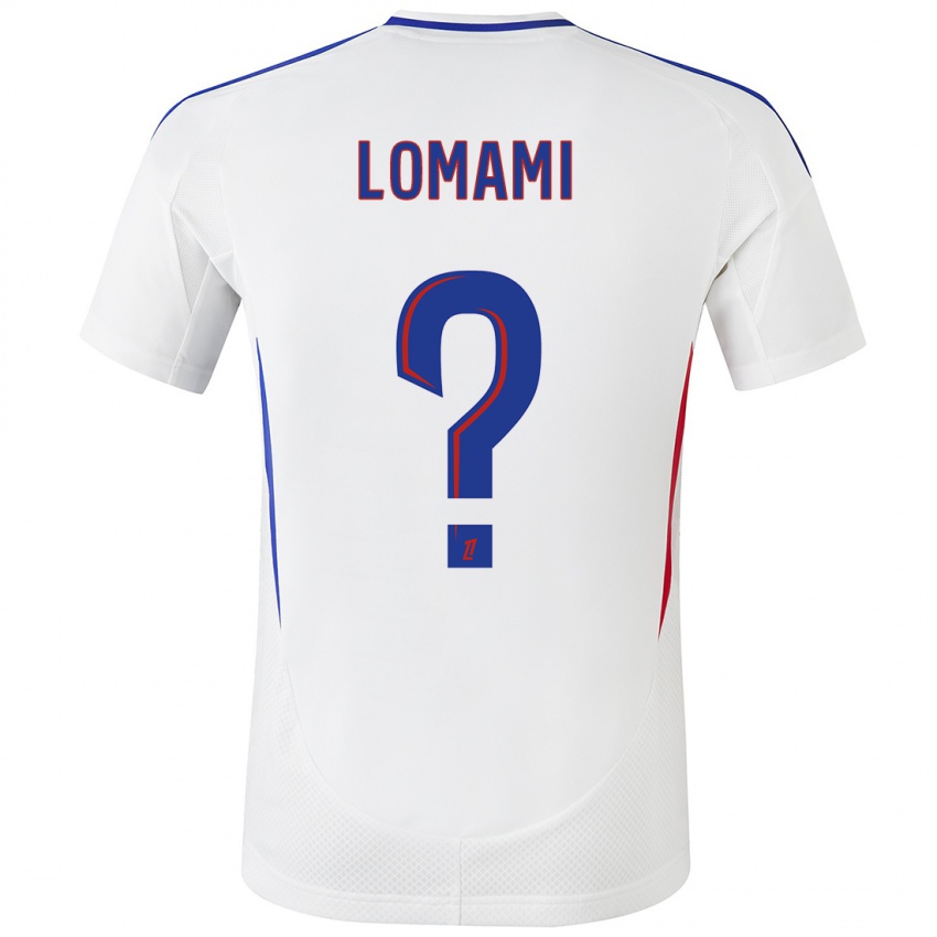 Hombre Camiseta Irvyn Lomami #0 Blanco Azul 1ª Equipación 2024/25 La Camisa Perú