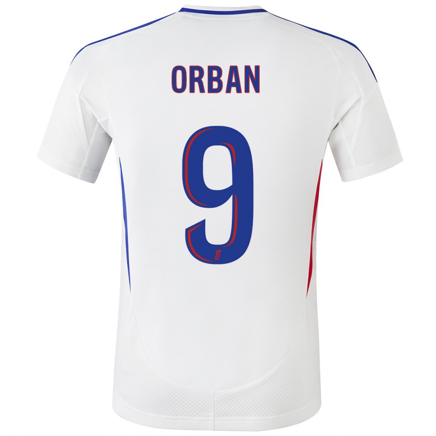 Hombre Camiseta Gift Orban #9 Blanco Azul 1ª Equipación 2024/25 La Camisa Perú