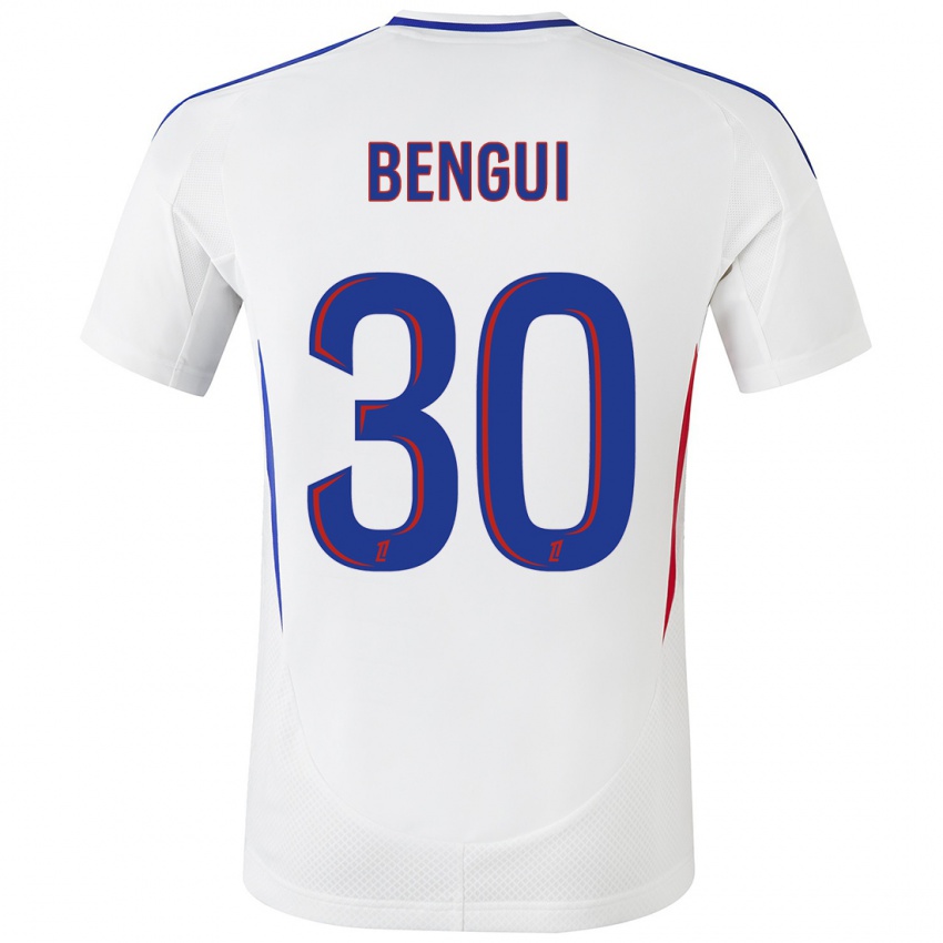 Hombre Camiseta Justin Bengui Joao #30 Blanco Azul 1ª Equipación 2024/25 La Camisa Perú