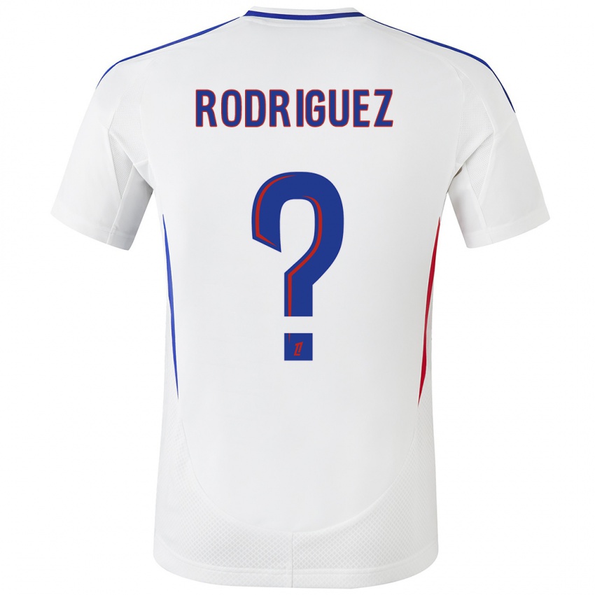 Hombre Camiseta Alejandro Gomes Rodriguez #0 Blanco Azul 1ª Equipación 2024/25 La Camisa Perú