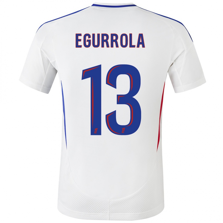 Hombre Camiseta Damaris Egurrola #13 Blanco Azul 1ª Equipación 2024/25 La Camisa Perú